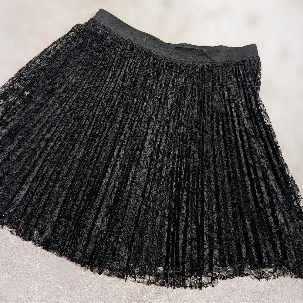 Pleated Lace Skirt
